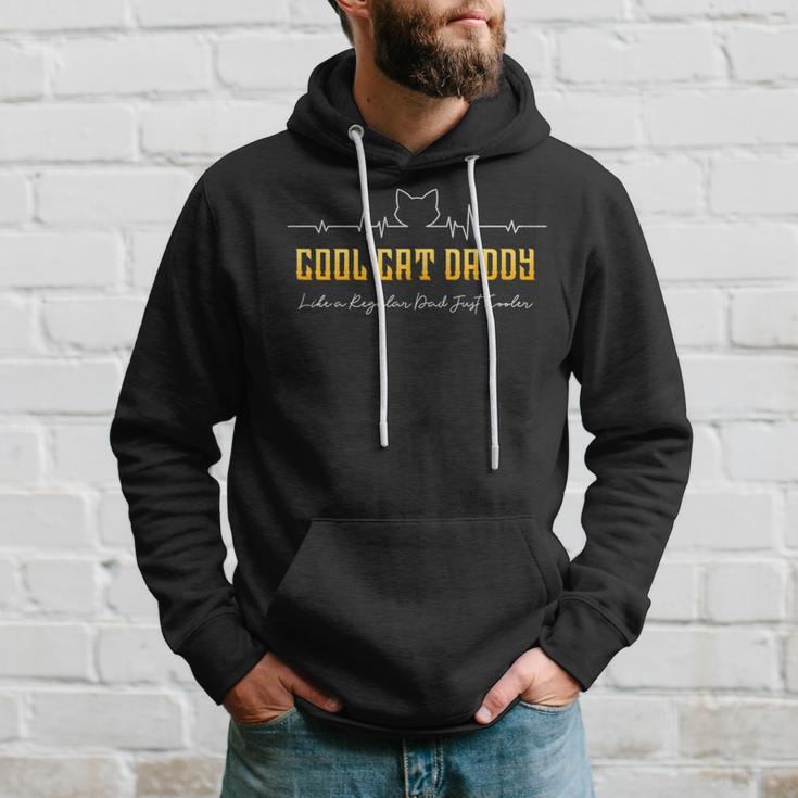 Cool Cat Daddy Heartbeat Cat Lovers Cat Daddy Hoodie Gifts for Him