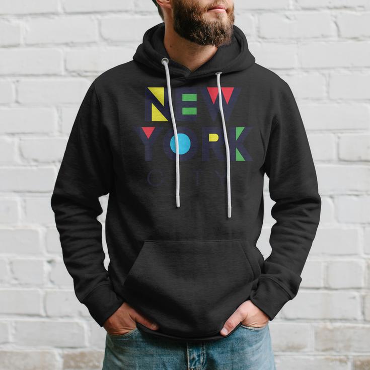 Cool Colorful New York City Illustration Graphic Hoodie Gifts for Him