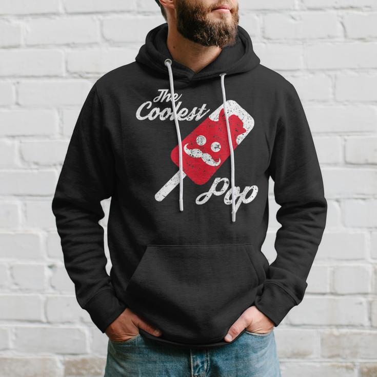 The Coolest Pop Mustache Popsicle For Dad Men Hoodie Gifts for Him