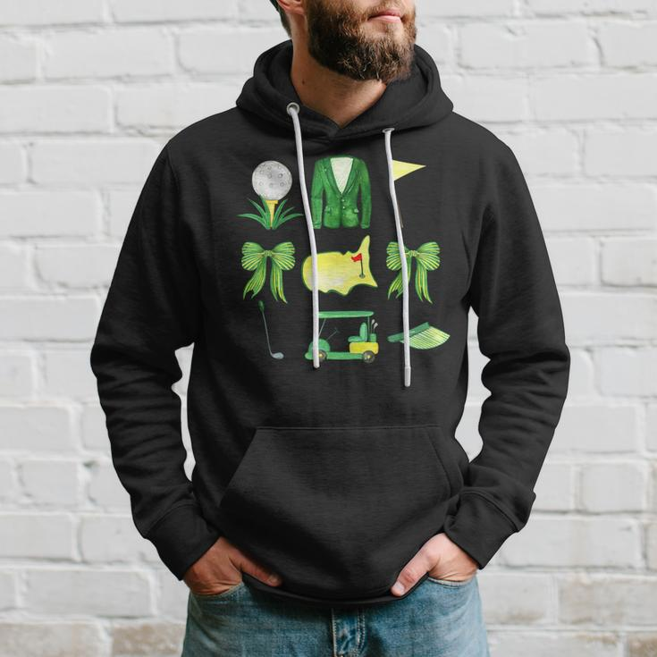 Coquette Bow Masters Golf Tournament Graphic Golfing Golfer Hoodie Gifts for Him