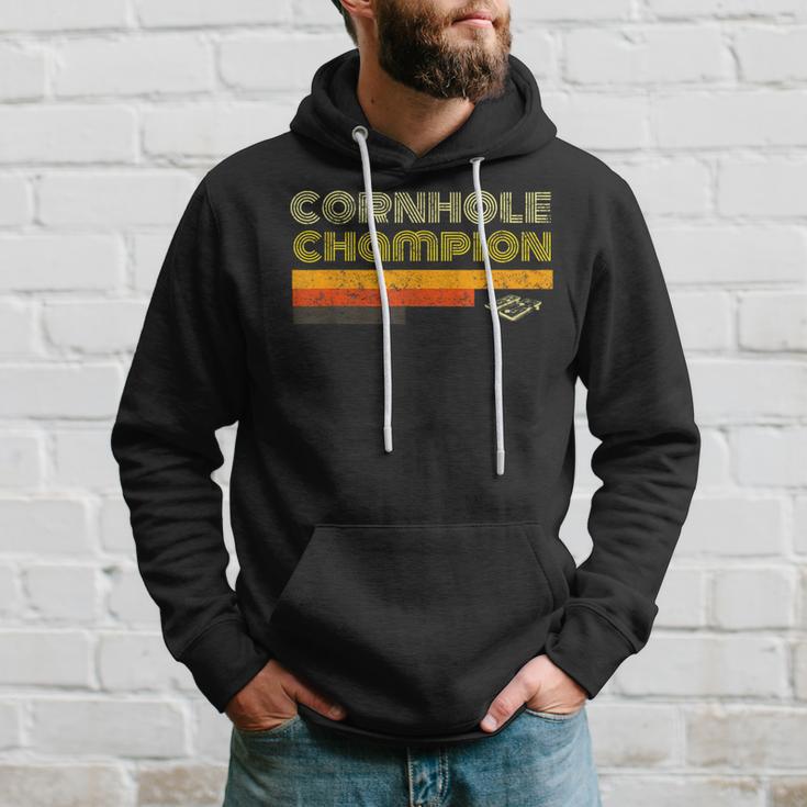 Cornhole For Team Dad Vintage Retro Hoodie Gifts for Him