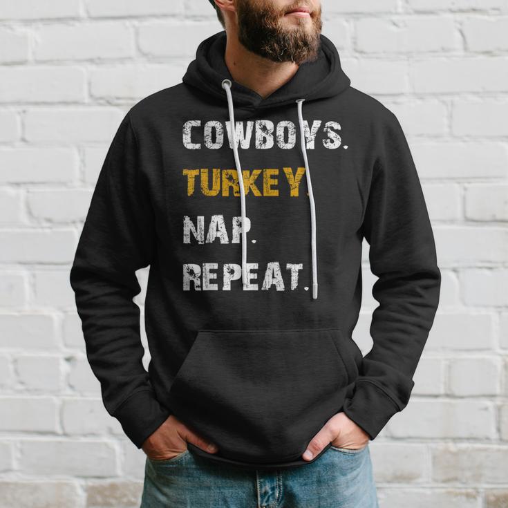 Cowboys Turkey Nap Repeat Thanksgiving Football Hoodie Gifts for Him