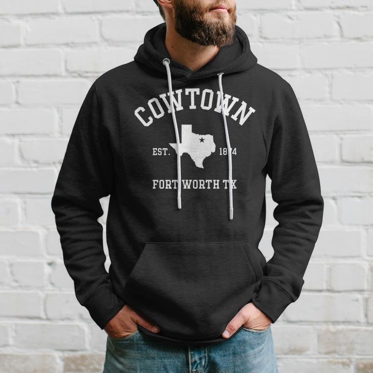 Cowtown Fort Worth Tx Athletic Est Established 1874 Hoodie Gifts for Him