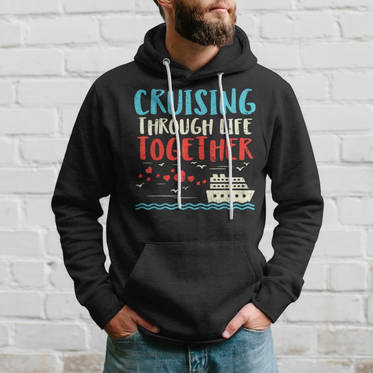 Cruising Life Together Anniversary Cruise Trip Couple Hoodie Gifts for Him