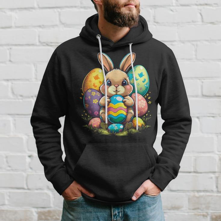 Cute Bunny Rabbit Happy Easter Egg Hoodie Gifts for Him