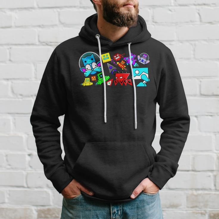 Cute Geometry Video Game Graphic Birthday Hoodie Gifts for Him