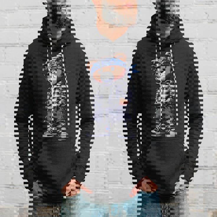 Cute Hip Hop Teddy Bear 90 Hip Hop West Coast Chicano Hoodie Gifts for Him