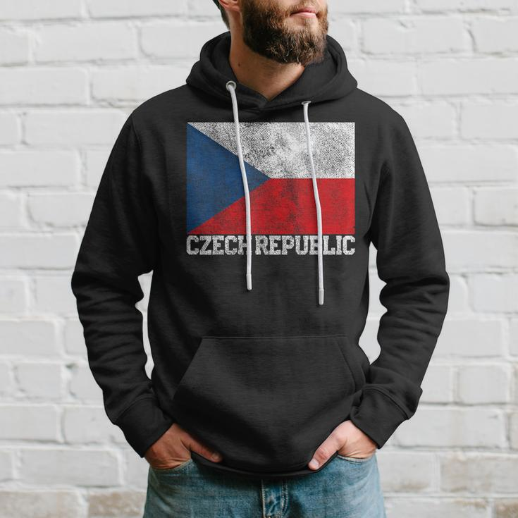 Czech Republic Flag Family Pride Country Vintage Hoodie Gifts for Him