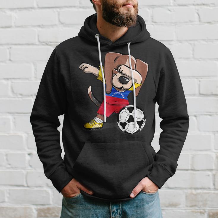 Dabbing Beagle Dog Venezuela Football Venezuelan Flag Soccer Hoodie Gifts for Him