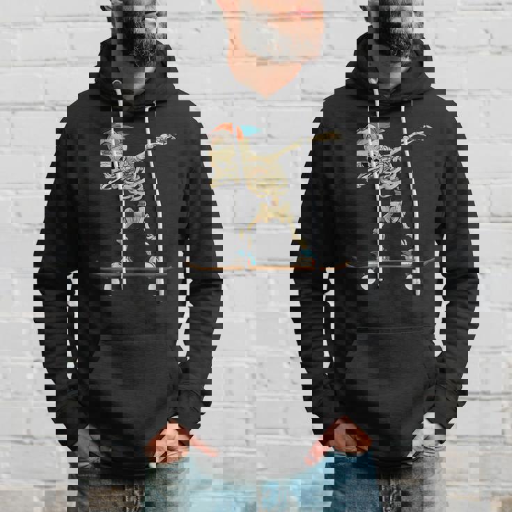Dabbing Skeleton Skater Black Hoodie Geschenke für Ihn