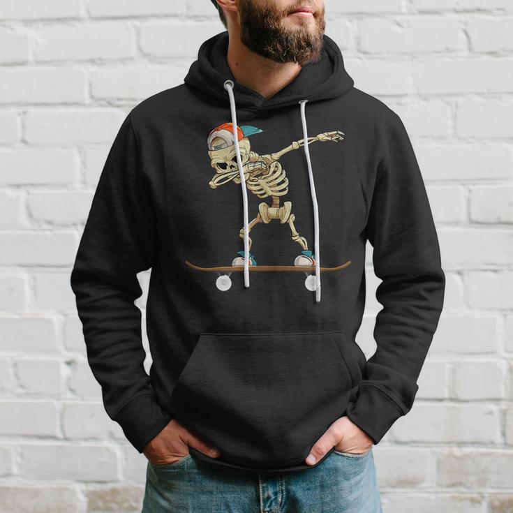 Dabbing Skeleton Skater Black Hoodie Geschenke für Ihn