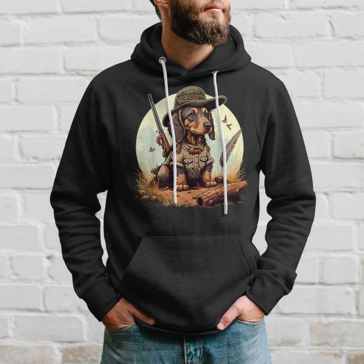 Dachshund Hunter On Dachshund Game Hunting Hoodie Geschenke für Ihn