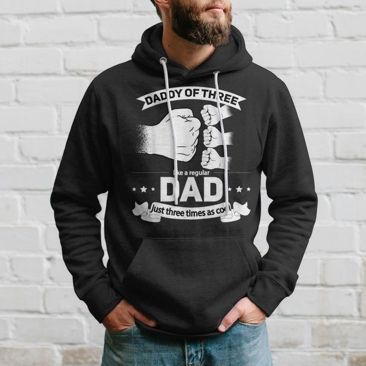 Dad Of 3 Cool Daddy Of Three Fathers Day Dad Of Three Hoodie Gifts for Him
