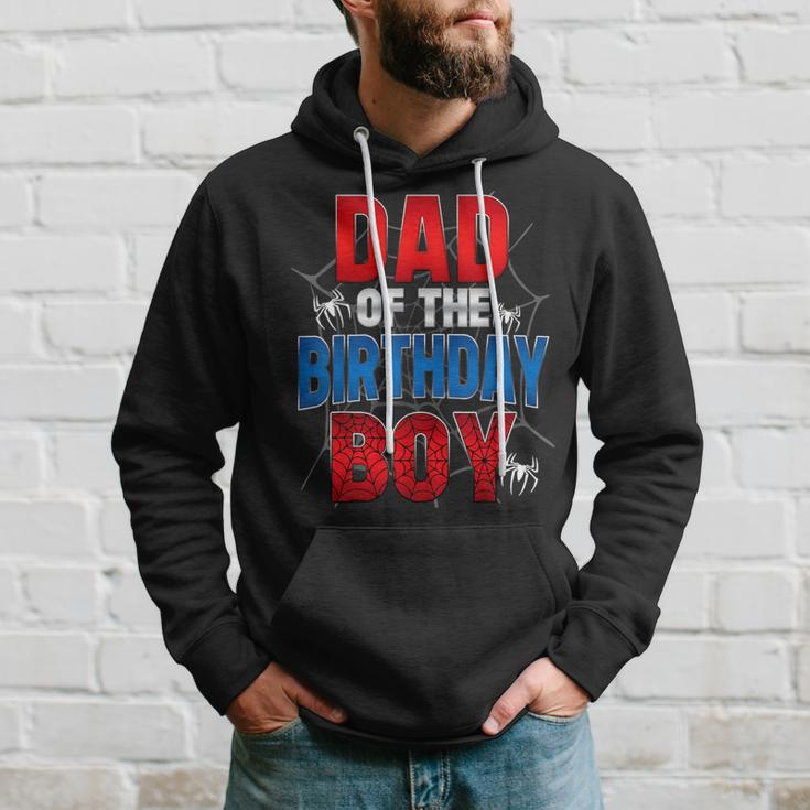 Dad Of The Birthday Boy Matching Family Spider Web Hoodie Gifts for Him
