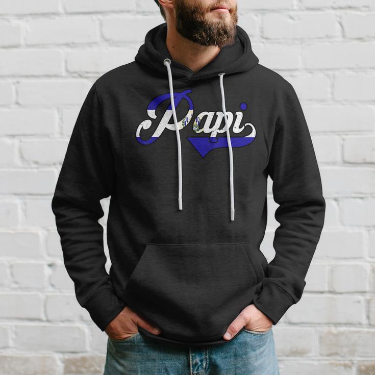 Dad El Salvador Flag Papi Father Day Hispanic Heritage Hoodie Gifts for Him