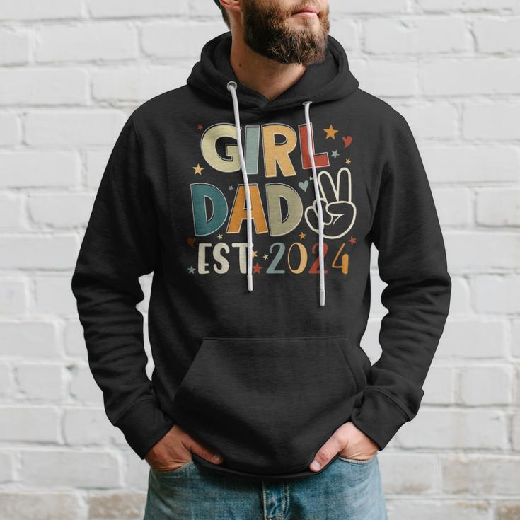 Dad Est 2024 Father And Daughter Happy Father's Day Hoodie Gifts for Him
