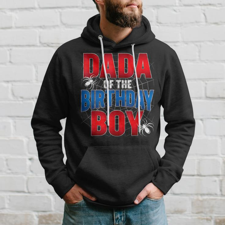 Dada Of The Birthday Spider Web Boy Family Matching Hoodie Gifts for Him