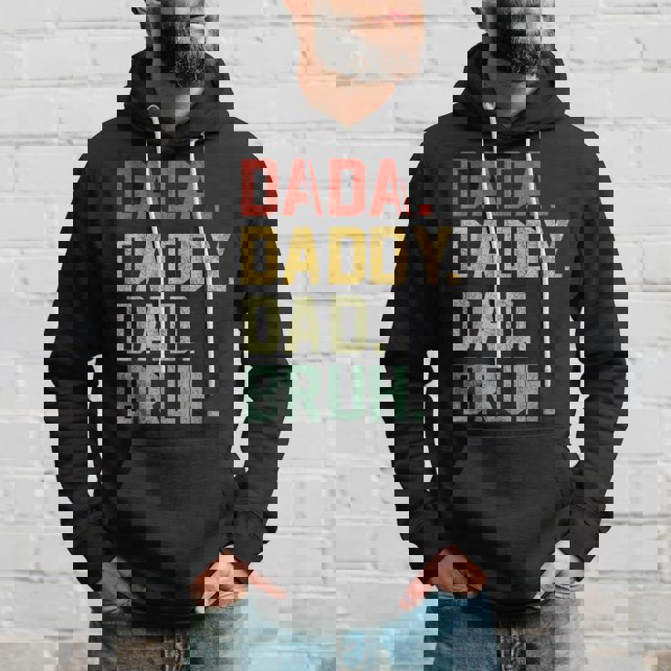 Dada Daddy Dad Bruh Retro Vintage Fathers Day 2024 Hoodie Gifts for Him