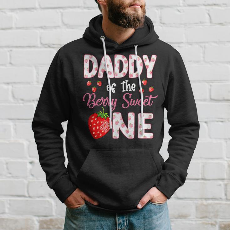 Daddy Of The Berry Sweet One Strawberry First Birthday Hoodie Gifts for Him