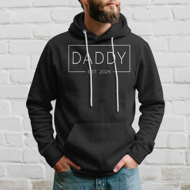 Daddy Est 2024 Promoted To Dad Father's Day 2024 New Daddy Hoodie Gifts for Him
