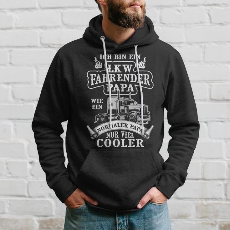 Damen Lkw Fahrender Papa Wie Ein Normaler Papa Nuriel Cooler Mit-Ausschnitt Kapuzenpullover Geschenke für Ihn