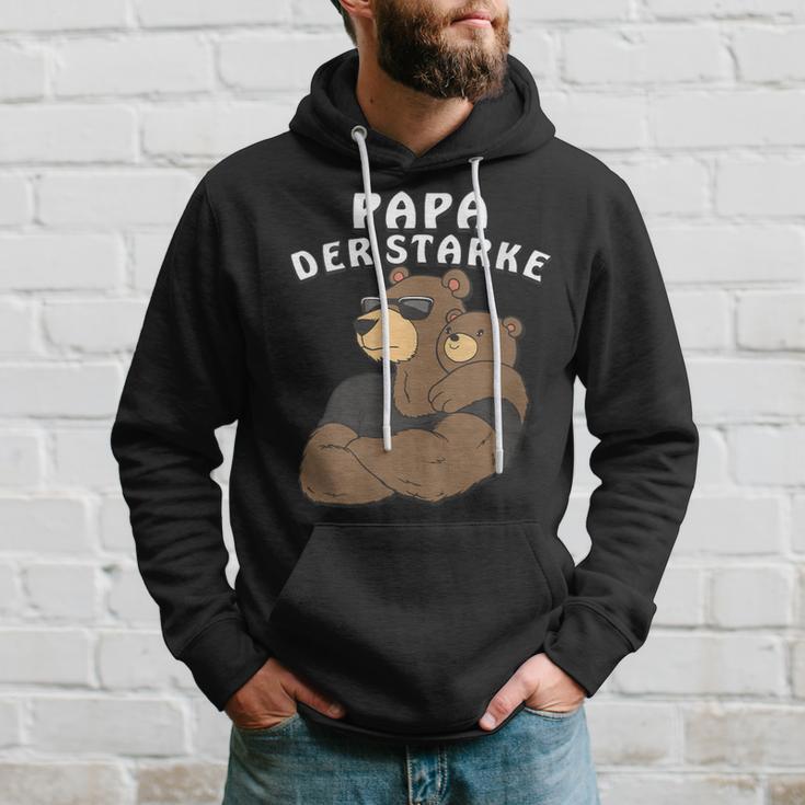 Damen Papa Der Starkeater Familie Bär Papabear Papa Mit-Ausschnitt Kapuzenpullover Geschenke für Ihn