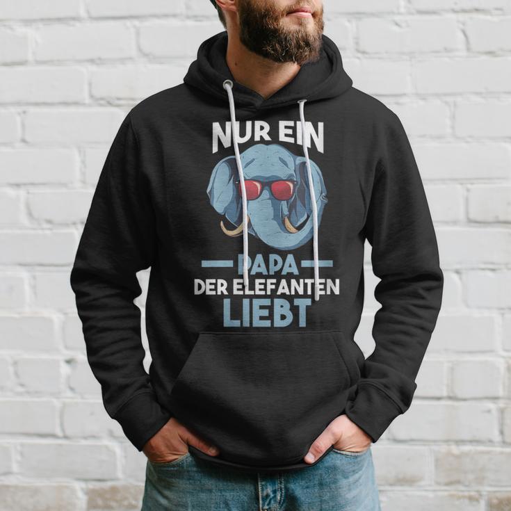 Damen Papaateratertag Elefantpapa Elefant Mit-Ausschnitt Kapuzenpullover Geschenke für Ihn