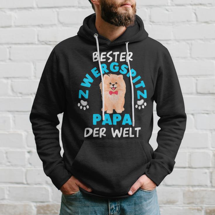 Damen Pomeranian Zwergspitz Papaatertag Papa Mit-Ausschnitt Kapuzenpullover Geschenke für Ihn