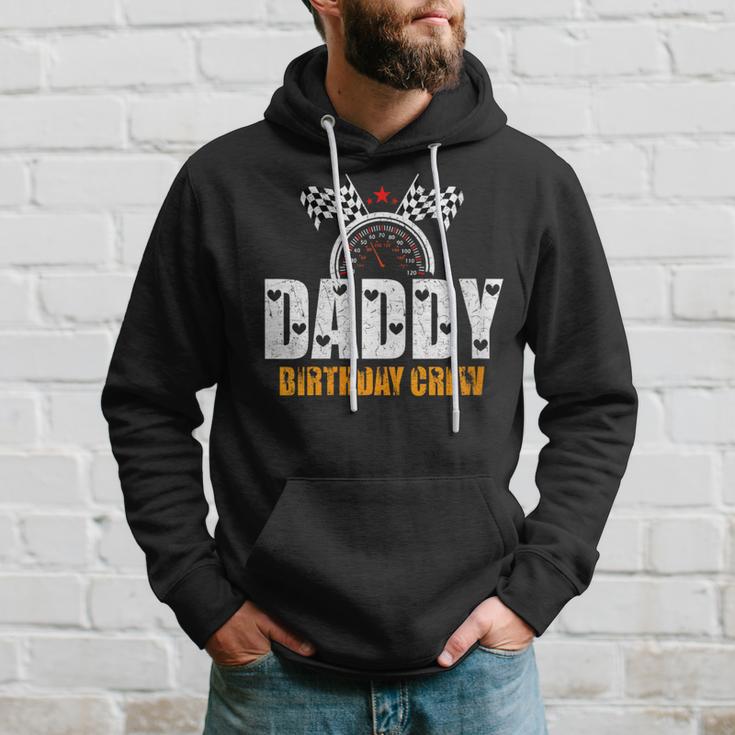 Damen Rennauto Papa Geburtstag Party Racing Family Daddy Pit Crew Mit-Ausschnitt Kapuzenpullover Geschenke für Ihn