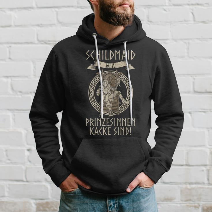 Damen Schildmaid Weil Prinzessinnen Kacke Sind Wikinger Spruch Hoodie Geschenke für Ihn