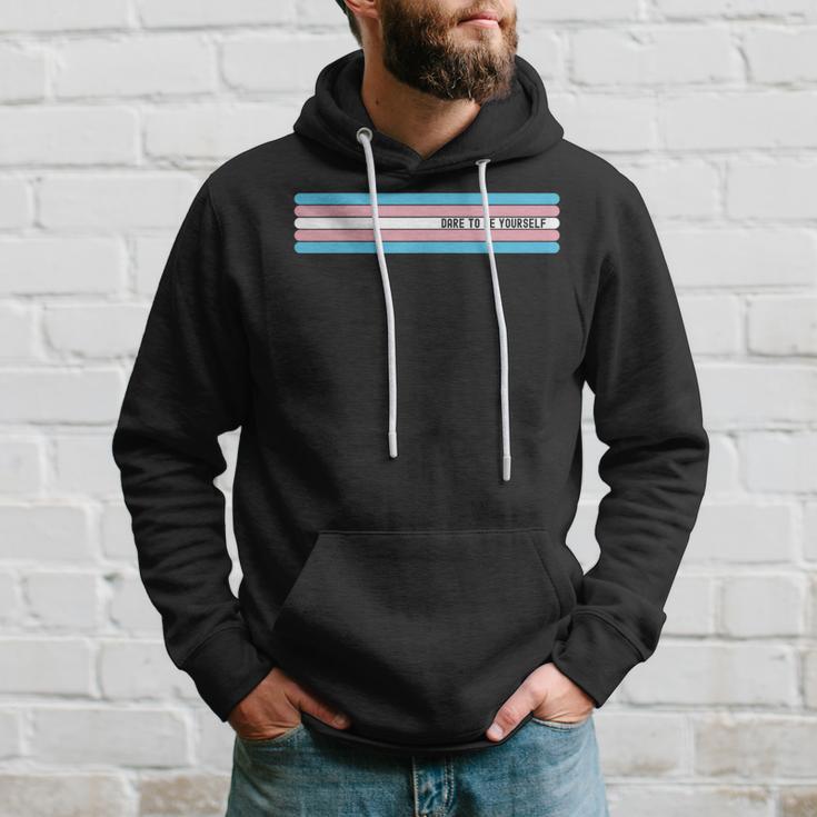 Dare To Be Yourself Support Transgender Lgbt Pride Hoodie Gifts for Him