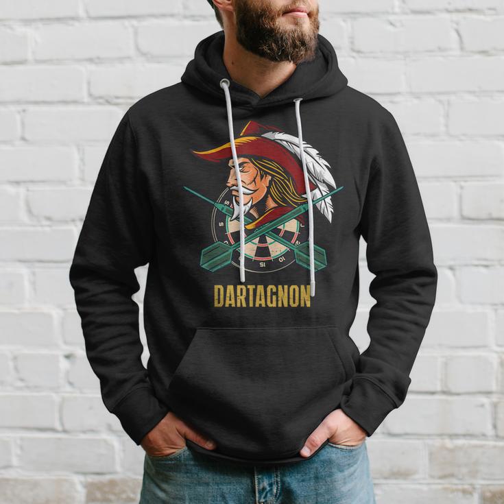 Dartagnan Dart Musker Darts Bullseye Retro Hoodie Geschenke für Ihn