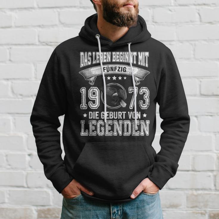 Das Leben Beginnt Mit Fifty 1973 Die Geburton Legenden Kapuzenpullover Geschenke für Ihn