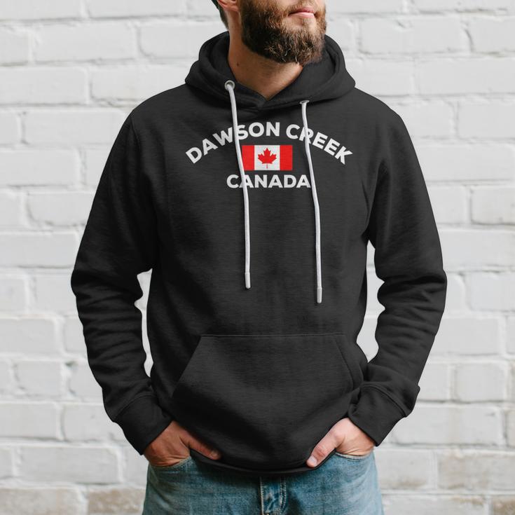 Dawson Creek Canada Canadian Flag City Maple Leaf Canuck Hoodie Gifts for Him