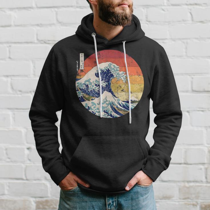 De La Gran Ola De Kanagawa Hokusai Japonés Hombres Retros Sudadera Regalos para él