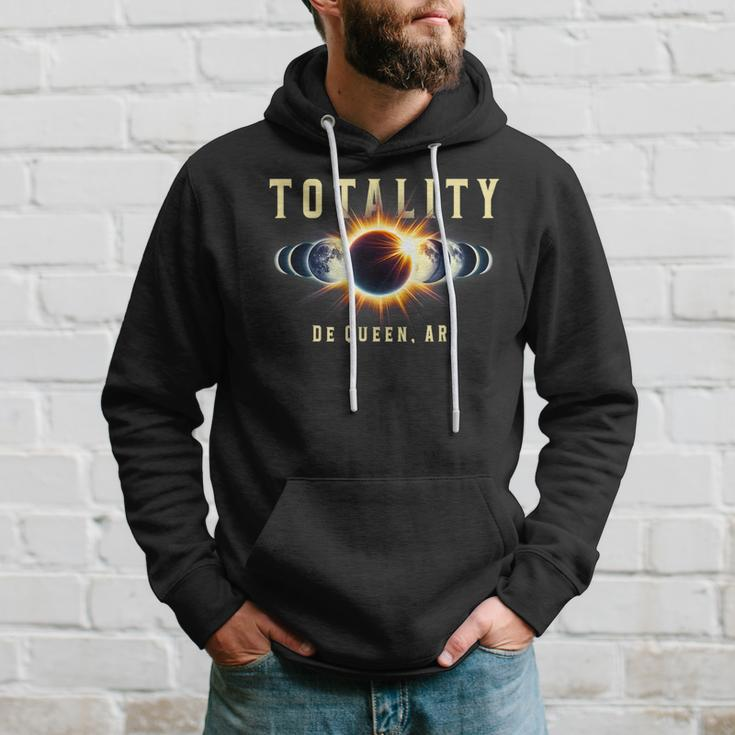 De Queen Ar 2024 Total Solar Eclipse Apr 8 Totality Hoodie Gifts for Him