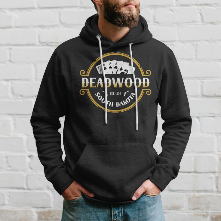 Deadwood South Dakota Souvenir Poker Hand Vintage Deadwood Hoodie Gifts for Him