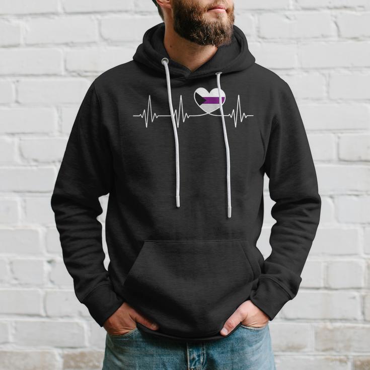 Demisexual Flag Heart For Demisexual Pride Hoodie Gifts for Him