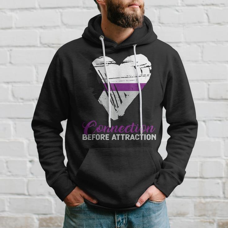 Demisexual Joke Quote Heart Demisexual Flag Hoodie Gifts for Him