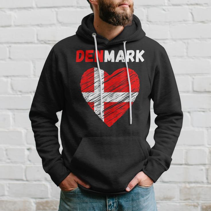 Denmark Flag Holiday Denmark Heart Danish Flag Hoodie Geschenke für Ihn