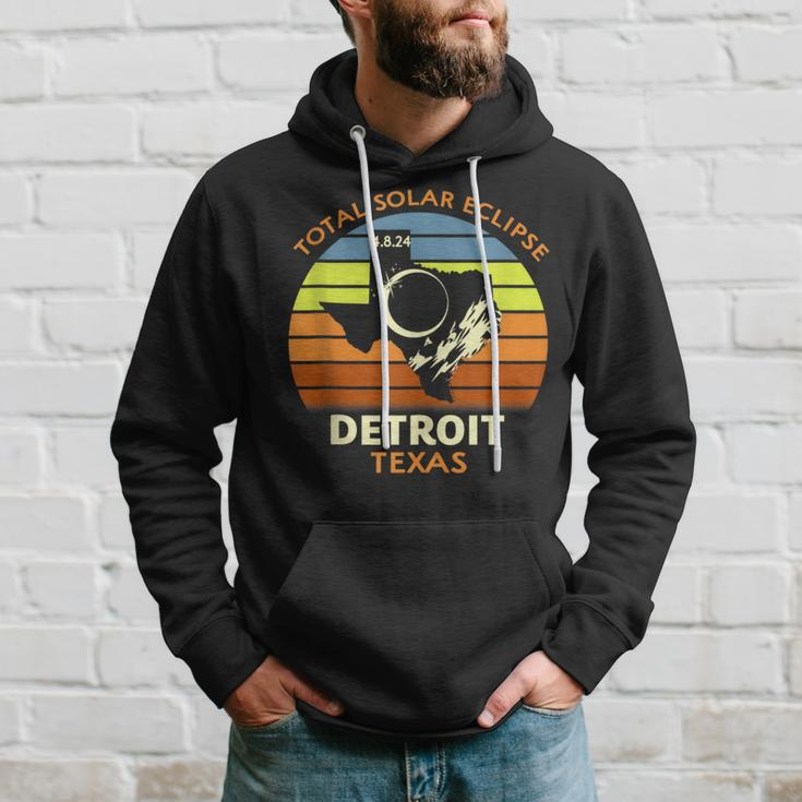 Detroit Texas Total Solar Eclipse 2024 Hoodie Gifts for Him