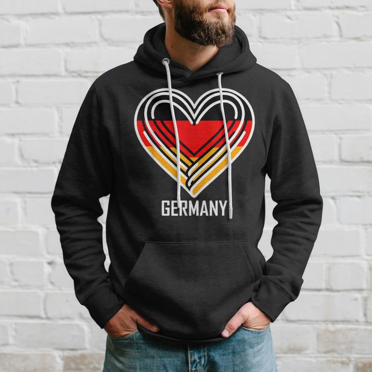 Deutsch Banner Fan Deutschland Flagge Herz Kapuzenpullover Geschenke für Ihn