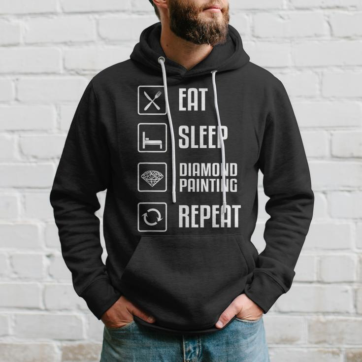 Diamond Painting Eat Sleep Repeat Hobby Pictures Tools 5D Hoodie Gifts for Him