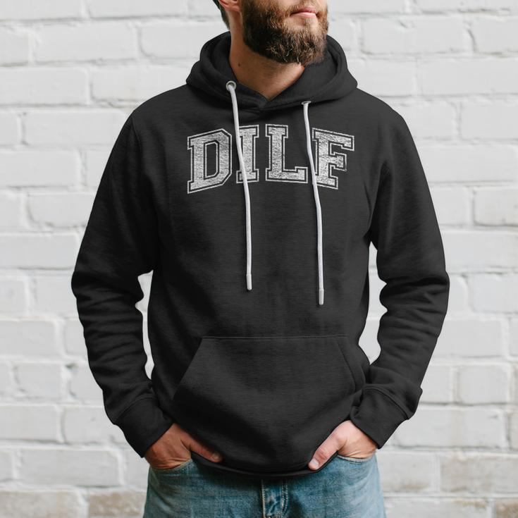 Dilf Varsity Style Dad Older More Mature Men Hoodie Gifts for Him