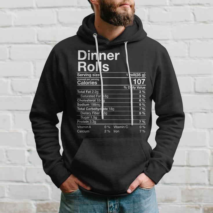 Dinner Rolls Nutrition Facts Thanksgiving Turkey Day Hoodie Gifts for Him