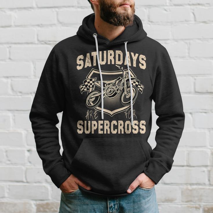 Dirt Bike Mx Racing Motobiker Saturdays Are For Supercross Hoodie Gifts for Him