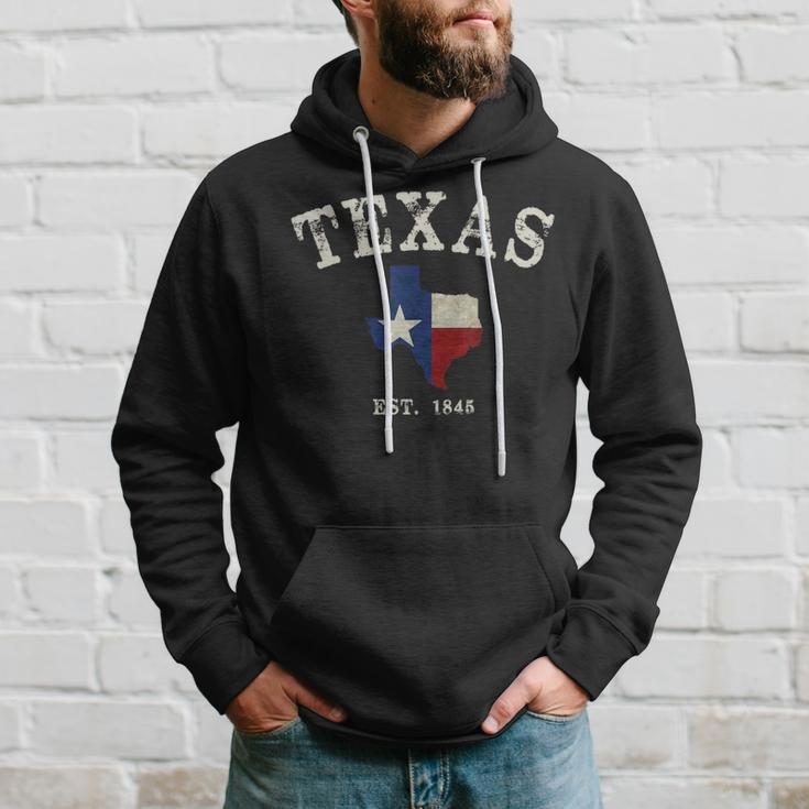Distressed Texas State Flag Map Hoodie Gifts for Him