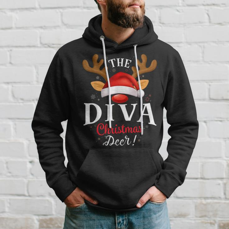 Diva Christmas Deer Pjs Xmas Family Matching Hoodie Gifts for Him