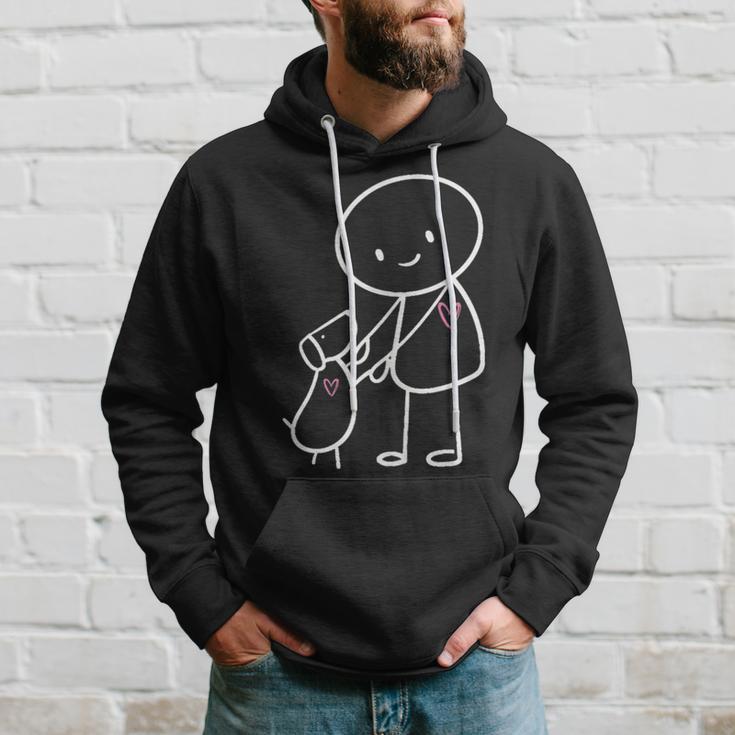 Dogs Stick Figures Dog Owners Dogs Walk The Dog Hoodie Gifts for Him