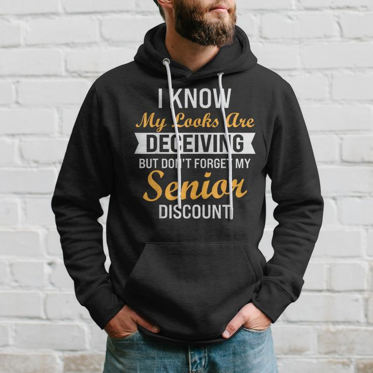 Don't Forget My Senior Discount Old People Hoodie Gifts for Him
